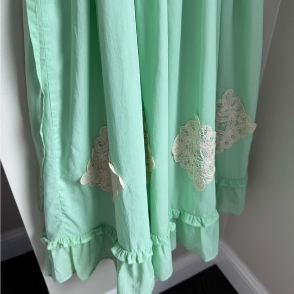 Well Dressed Wolf Daydream Mint Green Crocheted Strap Dress Size 8 - Picture 2 of 7